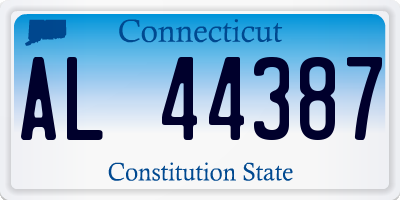 CT license plate AL44387
