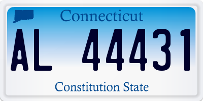 CT license plate AL44431