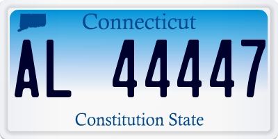 CT license plate AL44447