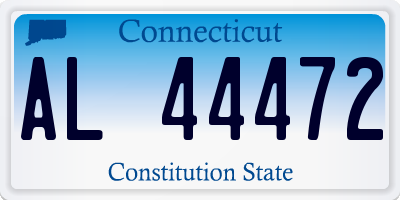 CT license plate AL44472