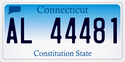 CT license plate AL44481