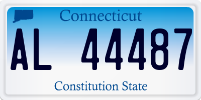 CT license plate AL44487
