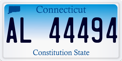 CT license plate AL44494