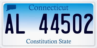 CT license plate AL44502