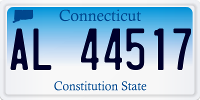 CT license plate AL44517