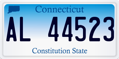 CT license plate AL44523