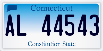 CT license plate AL44543