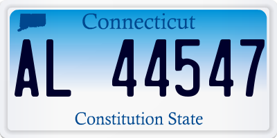 CT license plate AL44547