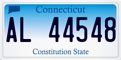 CT license plate AL44548