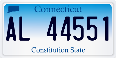 CT license plate AL44551