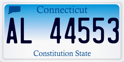 CT license plate AL44553