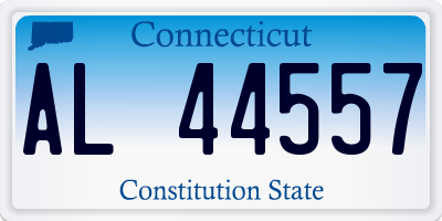 CT license plate AL44557