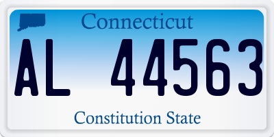 CT license plate AL44563