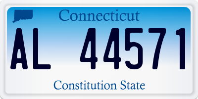 CT license plate AL44571