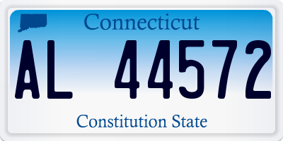 CT license plate AL44572