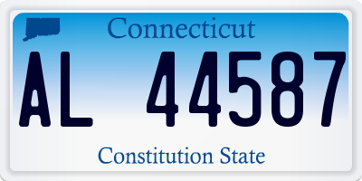 CT license plate AL44587