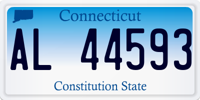 CT license plate AL44593
