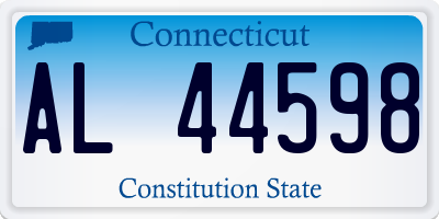 CT license plate AL44598