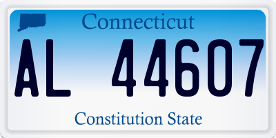 CT license plate AL44607