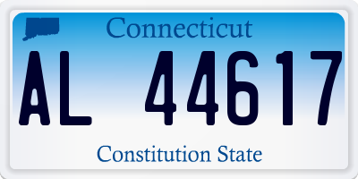 CT license plate AL44617