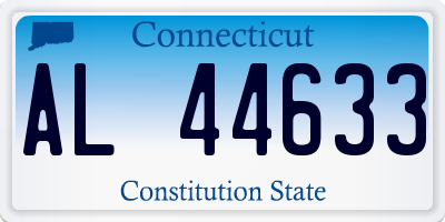 CT license plate AL44633