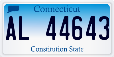 CT license plate AL44643