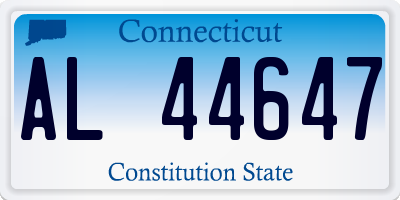 CT license plate AL44647