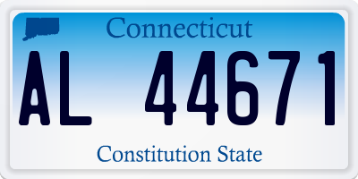 CT license plate AL44671