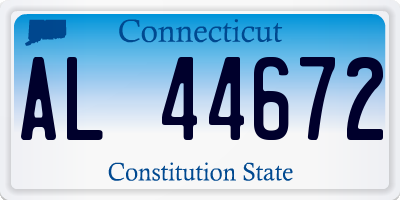 CT license plate AL44672
