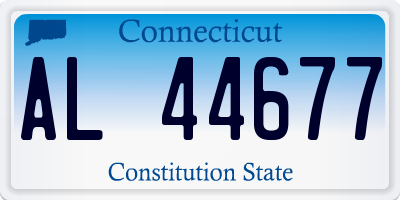 CT license plate AL44677