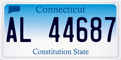 CT license plate AL44687