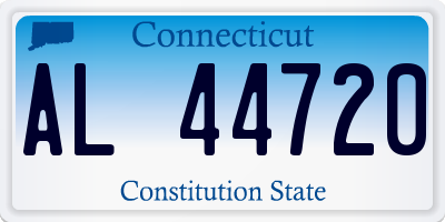 CT license plate AL44720