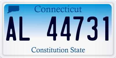 CT license plate AL44731