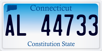 CT license plate AL44733