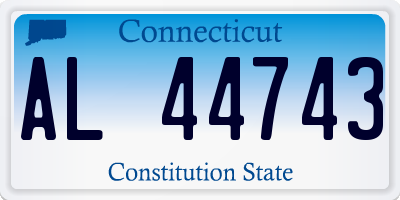 CT license plate AL44743