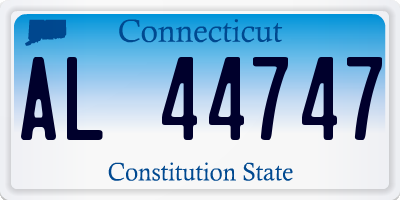 CT license plate AL44747
