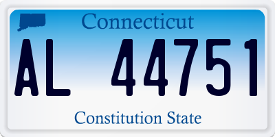 CT license plate AL44751