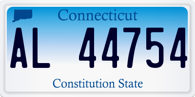 CT license plate AL44754