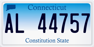 CT license plate AL44757