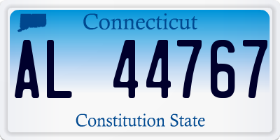 CT license plate AL44767