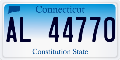 CT license plate AL44770
