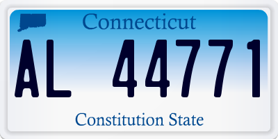 CT license plate AL44771