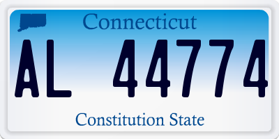 CT license plate AL44774
