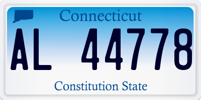 CT license plate AL44778