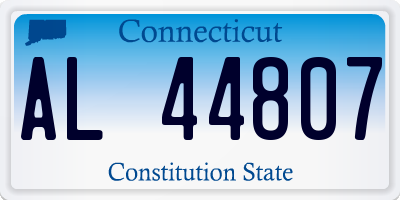 CT license plate AL44807
