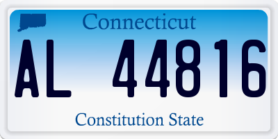 CT license plate AL44816