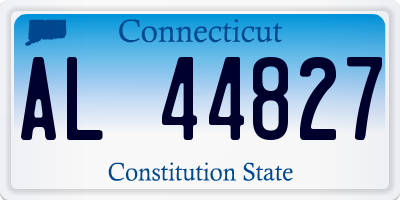 CT license plate AL44827