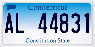 CT license plate AL44831