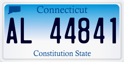 CT license plate AL44841