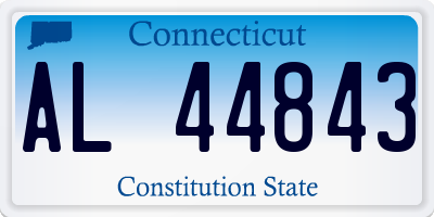 CT license plate AL44843